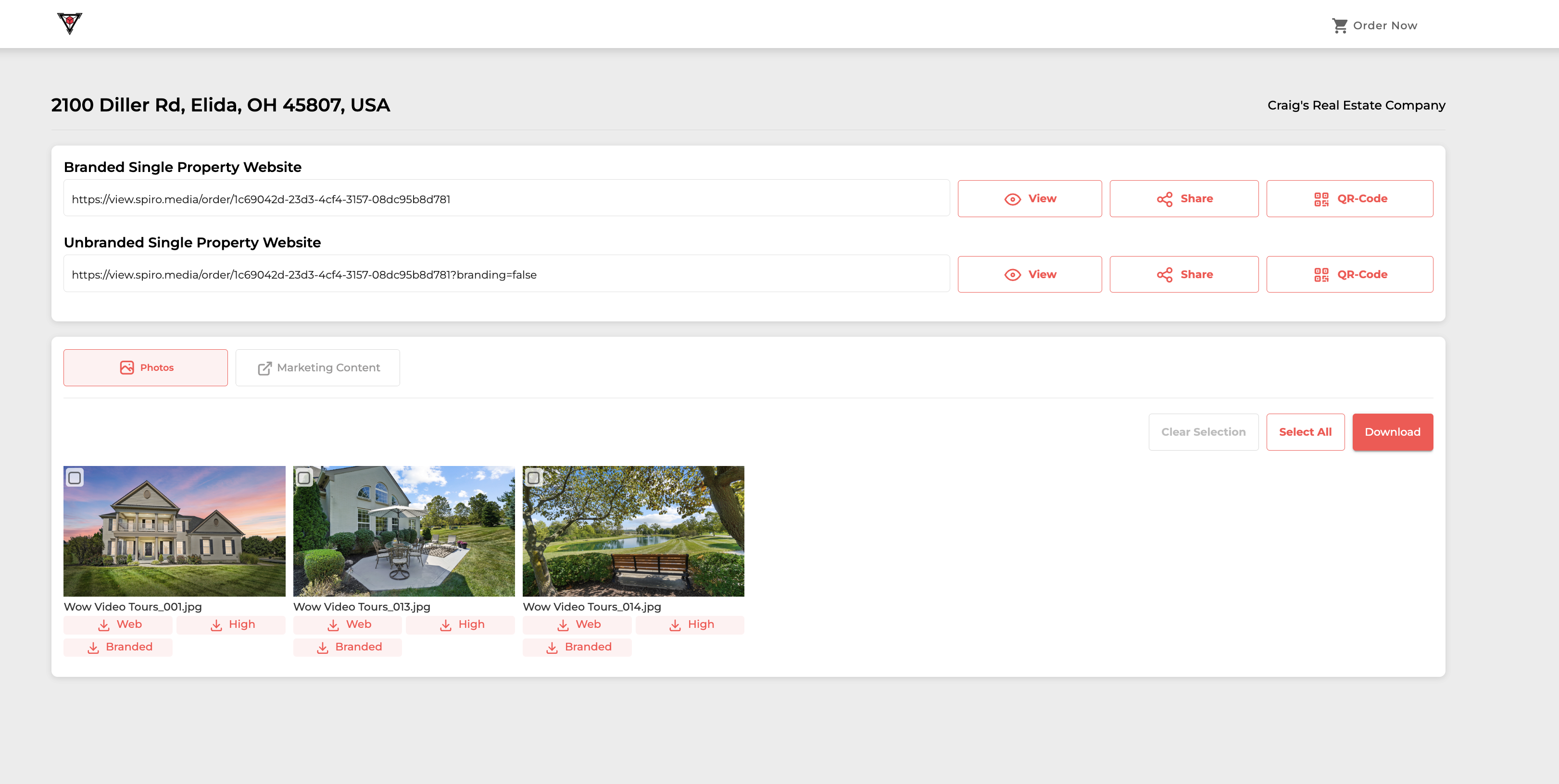 Spiro download page final view